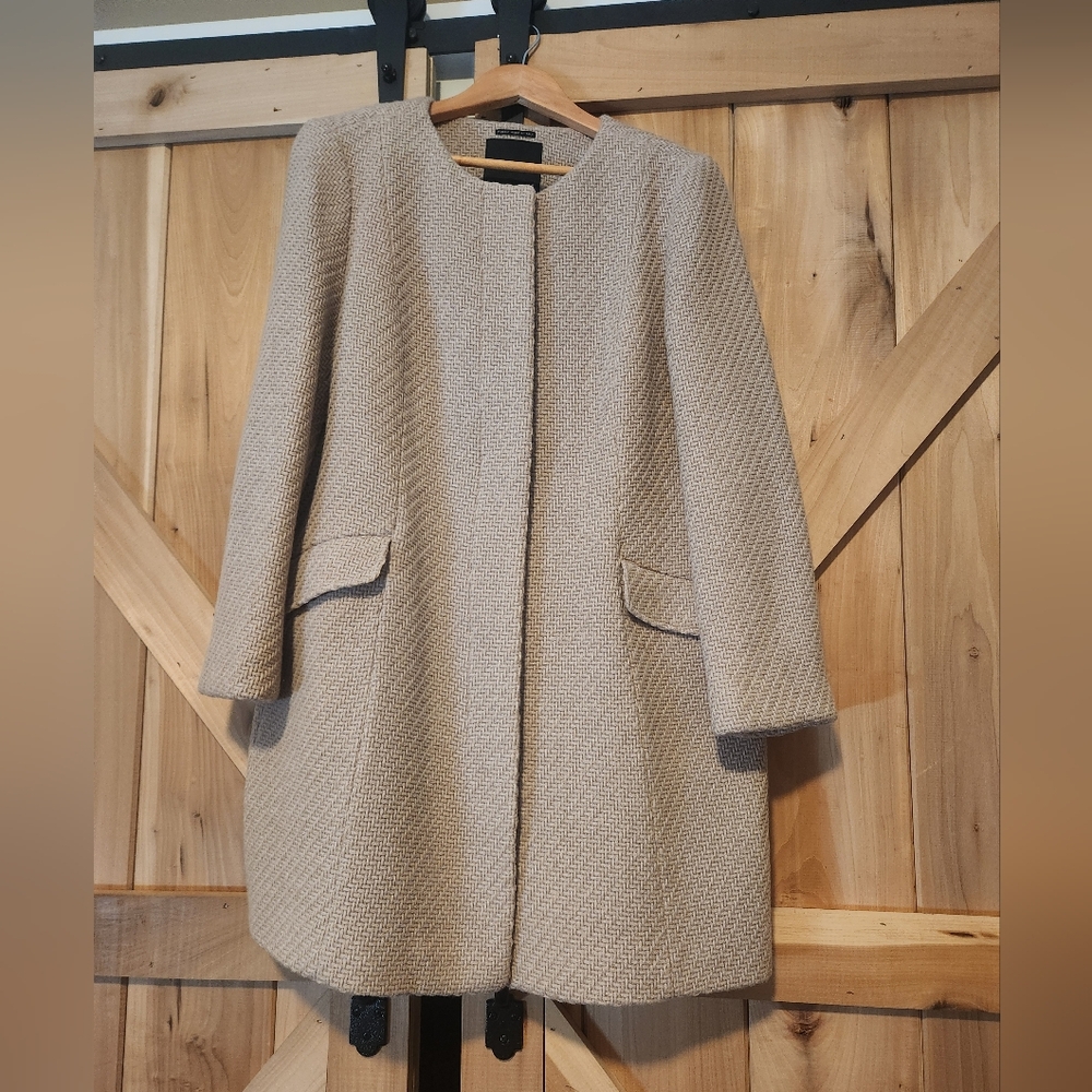 Talbots Camel Tan Wool Coat Overcoat 16